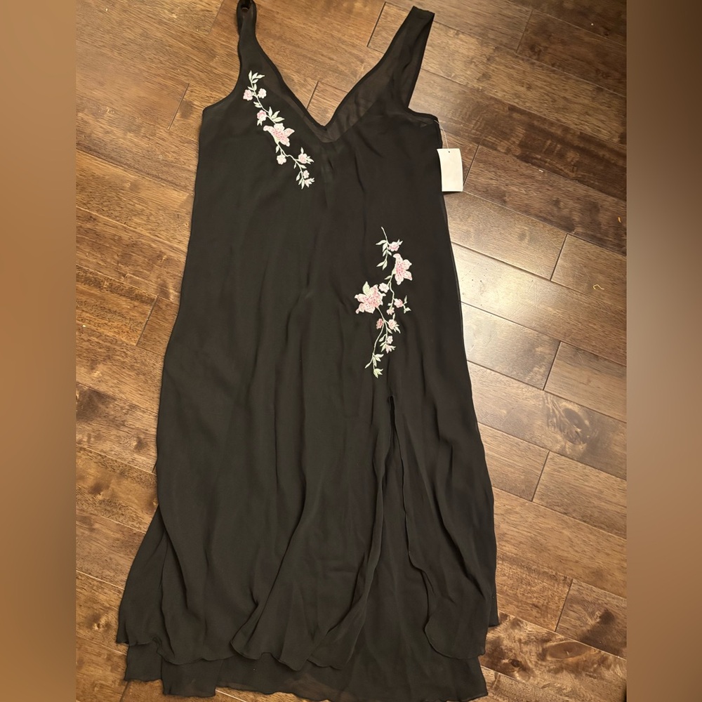 NWT Delicates Embroidered Slip Style Dress, Size M
